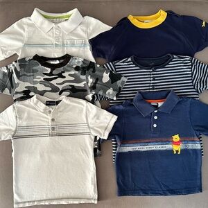 6pcDisney Sesame Street 4t Navy, White, and Camouflage Polo Tee Shirt Collection